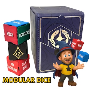 Modular Dice Set for Disney Lorcana – Customizable 3D Printed Status & Lore Tokens