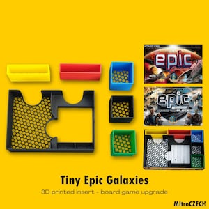 3D Printed Board Game Insert: Tiny Epic Galaxies + Beyond the Black