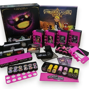 Wonderland's War + Shards of Madness + Premium Chips Bundle - spelinsats / lådaorganisatör för brädspel