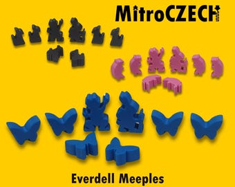 Everdell Meeples: 3D Printed Animal Upgrade Set