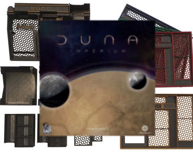 Dune Imperium + Rise of Ix + Immortality - game insert / box organizer / Can be used also with the Dune Uprising / Unofficial