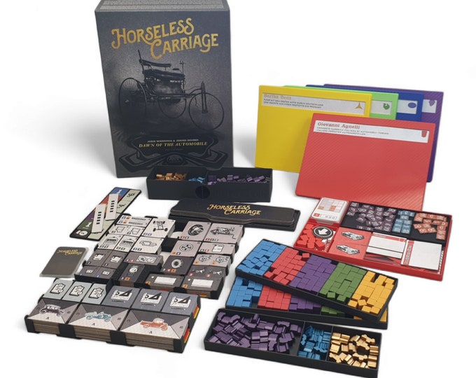 Horseless Carriage - Dawn of the Automobile - game insert / organizer for new Splotter Spellen boardgame
