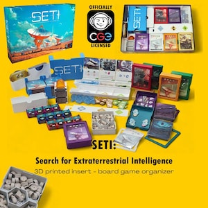 SETI: Search for Extraterrestrial Intelligence - 3D printed insert / board game organizer designed and printed by MitroCZECH - SETI insert