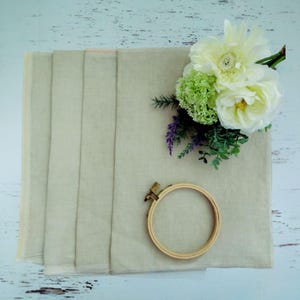 28ct | Celadon Jade | Hand-Dyed Zweigart Linen | 18×25” | Cross Stitch Fabric | Free Worldwide Shipping