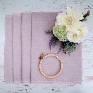 40ct Hand-Dyed Zweigart linen | Double Adzuki Bean Smoothie | 18x25&quot; Cross Stitch Fabric | Free Shipping