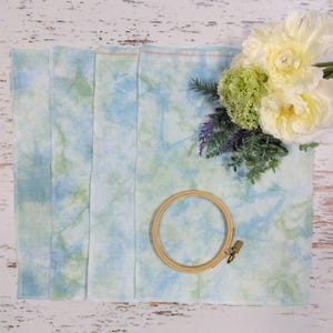 36ct | Arctic | Hand-Dyed Zweigart Linen | 18×25” | Cross Stitch Fabric | Free Worldwide Shipping