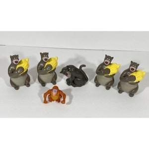 Disney The Jungle Book 1997 McDonalds Happy Meal Toys Set Of 6 Baloo King Louie