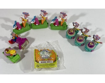 Warner Bros Tiny Toon Kids Meal Toys Lot Of  9 Baby Bunny DJ Elmyra Bird 1992