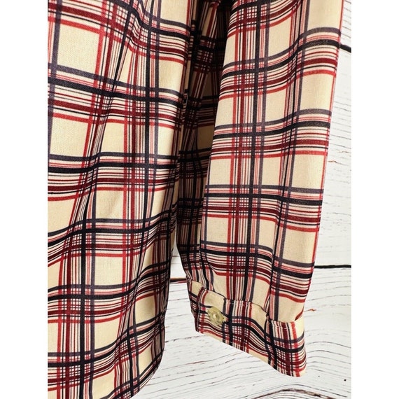 Vintage Polyester Button Front Collared Shirt Lar… - image 7