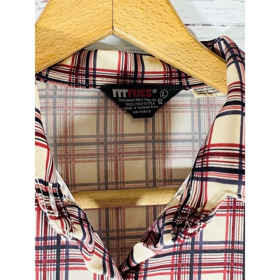 Vintage Polyester Button Front Collared Shirt Lar… - image 5