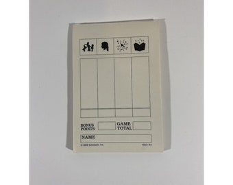 Vintage The Baby Sitters Club Game 1989 Replacement Parts Paper Score Pad