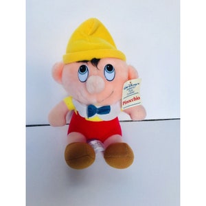 Vintage Pinocchio Walt Disney Soft Plush 8" Stuffed Animal Boy Animated Toy