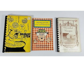 Cookbooks Vintage Spiral Bound Fundraiser Classic Recipes Cooking 1980s Kitchen