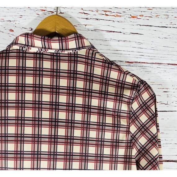 Vintage Polyester Button Front Collared Shirt Lar… - image 9