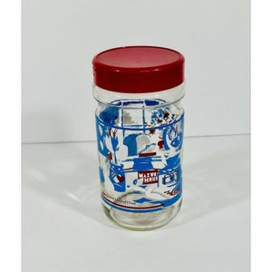 Anchor Hocking Vintage Maxwell House Coffee Canister Jar Kitchen Pantry Red 6.75