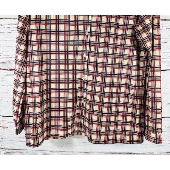 Vintage Polyester Button Front Collared Shirt Lar… - image 6
