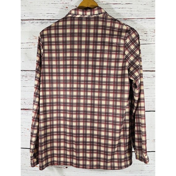 Vintage Polyester Button Front Collared Shirt Lar… - image 2