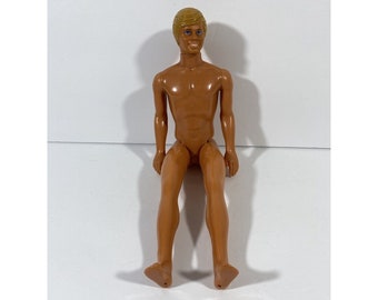 Vintage Ken Doll 1968 Cuerpo 1983 Cabeza Mattel Barbie Toy Story Rubia Ojos Azules