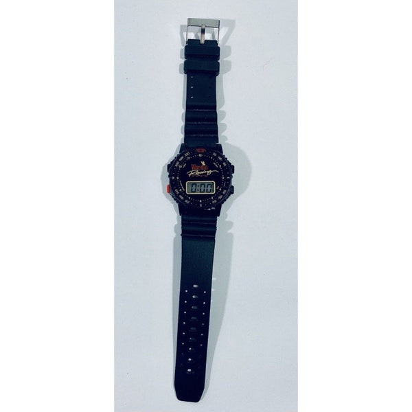 Winston Racing Team Reloj digital negro NUEVA BATERÍA Funciona Cigarrillos NASCAR