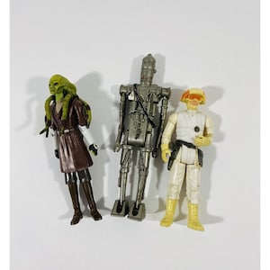 Star Wars Figures Kito Fisto Vtg IG-88 & Cloud Car Pilot Empire Strikes Back