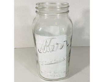 Vintage Kerr XL Glass Jar Canning Wide Mouth Tapered Mason Container Storage