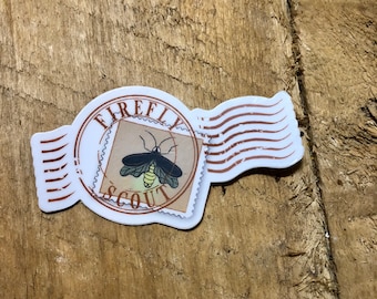 Personalized Ex Libris Two Fireflies Rubber Stamp I28