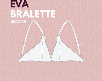 Patrón de costura de lencería tipo bralette