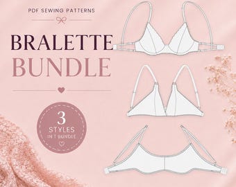 Lingerie sewing pattern bundle bralette