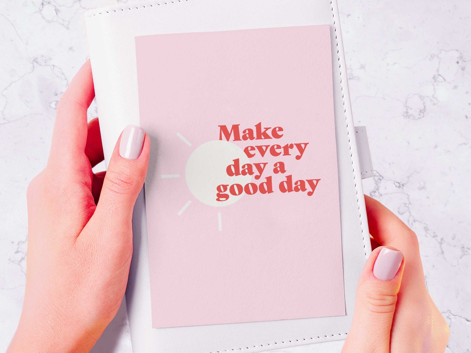 Make every day a good day postcard mini print positive etsy