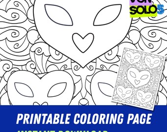 抽象的な宇宙の塗り絵ページ（印刷可能）｜マインドフルな塗り絵アート｜プラネットカラー