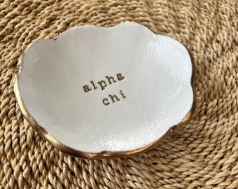 Sorority gift, big sis, lil sis, greek letters, Sorority pin dish, jewelry dish