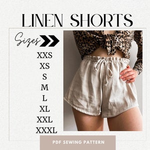 Womens Linen Shorts Sewing Pattern: Beginner-Friendly (PDF Pattern)