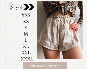 Womens Linen Shorts Sewing Pattern: Beginner-Friendly (PDF Pattern)