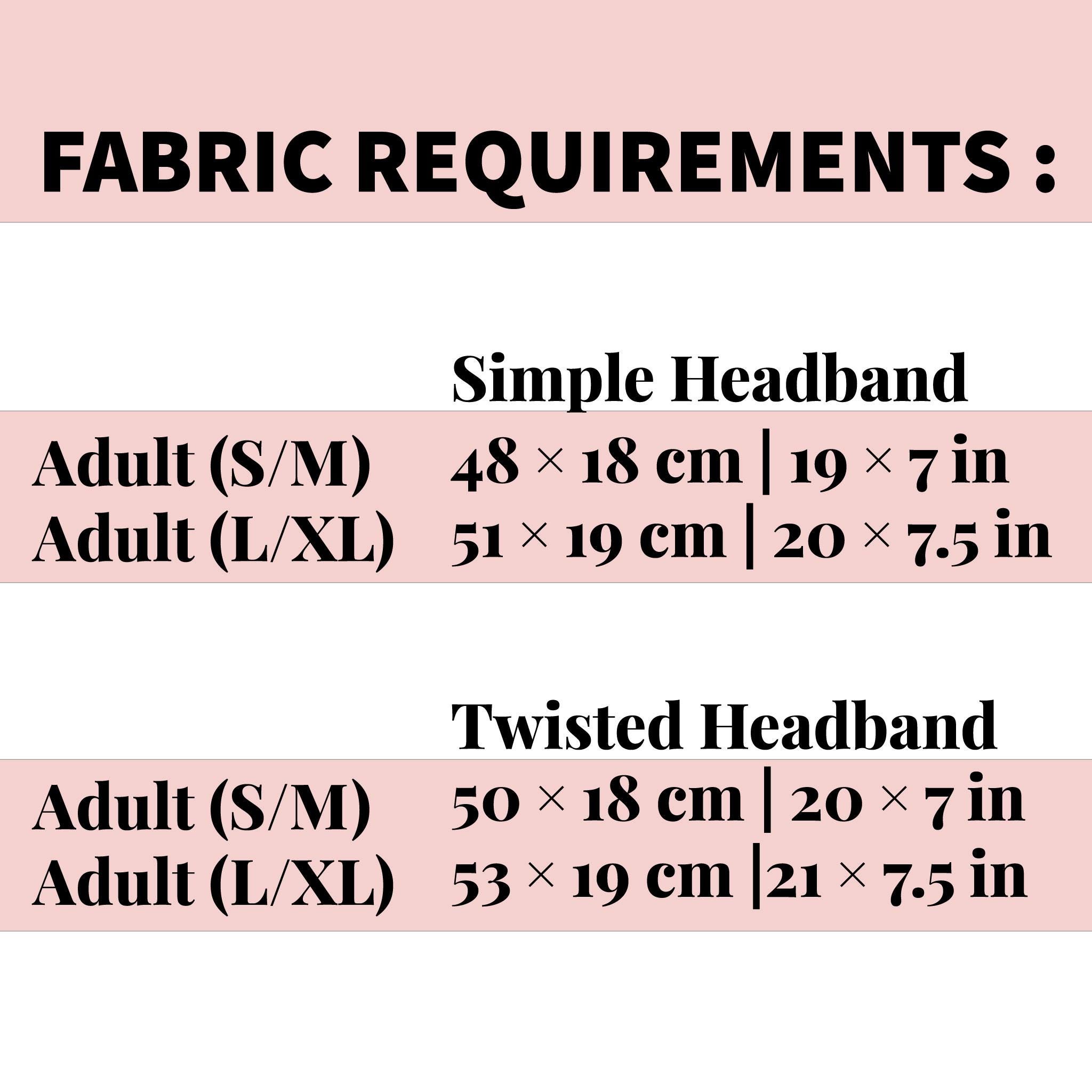 Essential Headband Sewing Pattern PDF, Baby, Toddler, Child, Adult ...