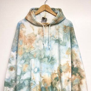 S 4XL Individually Hand Dyed Soft Earthy Blue Green Brown Watercolor Tie Dye Hoodie zip Hoodie Size S 4XL Etsy