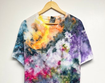 S-5XL, Individually hand dyed, Lush Mountain watercolor tie-dye T-shirt, size S-5XL