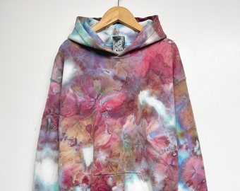 Youth size XS-XL, Hand dyed, Jewel tone Watercolor Tie-Dye Hoodie