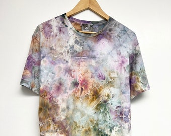 S-3XL, Individually hand dyed,  Soft purple multi-color watercolor tie-dye T-shirt, Unisex size S-3XL