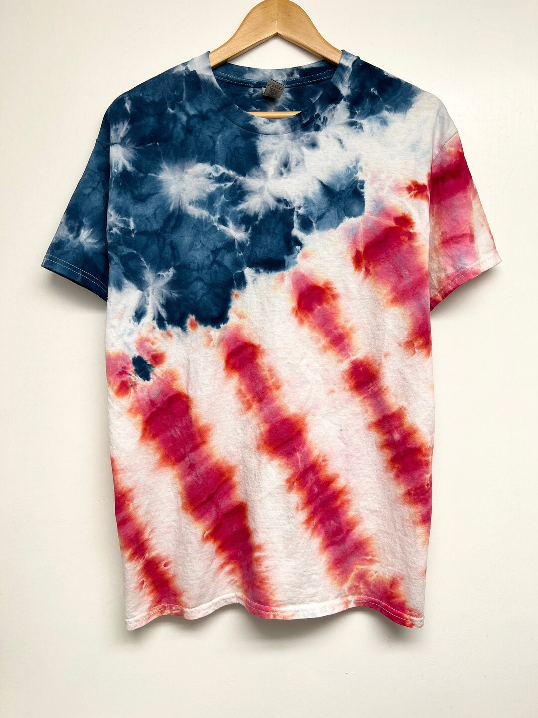 Hand-dyed, 4th of July USA Flag Tie-dye T-shirt, Adults and Kids