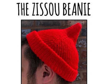 The Zissou Beanie: The Life Aquatic with Steve Zissou; Hand Knitted Hat