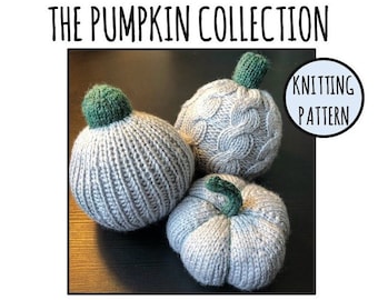 The Knitted Pumpkin Collection: halloween decor knitted pumpkins - Knitting Pattern