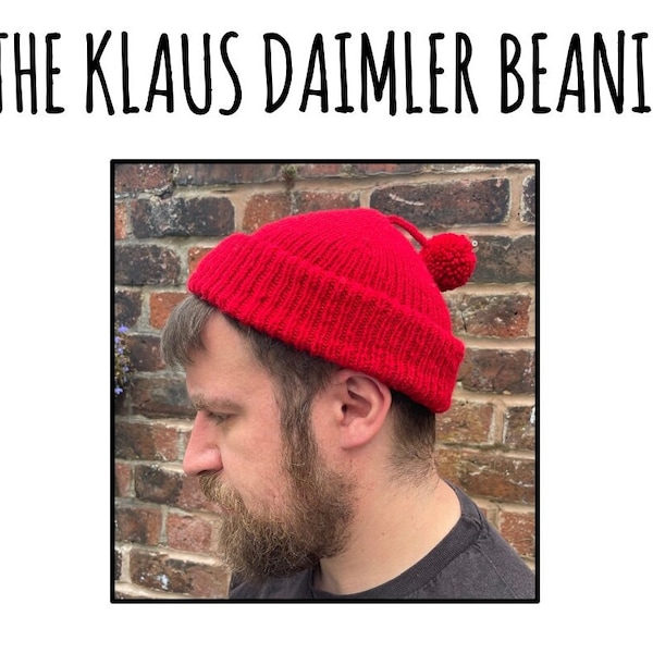 The Klaus Daimler Beanie: The Life Aquatic with Steve Zissou; Hand Knitted Beanie Hat