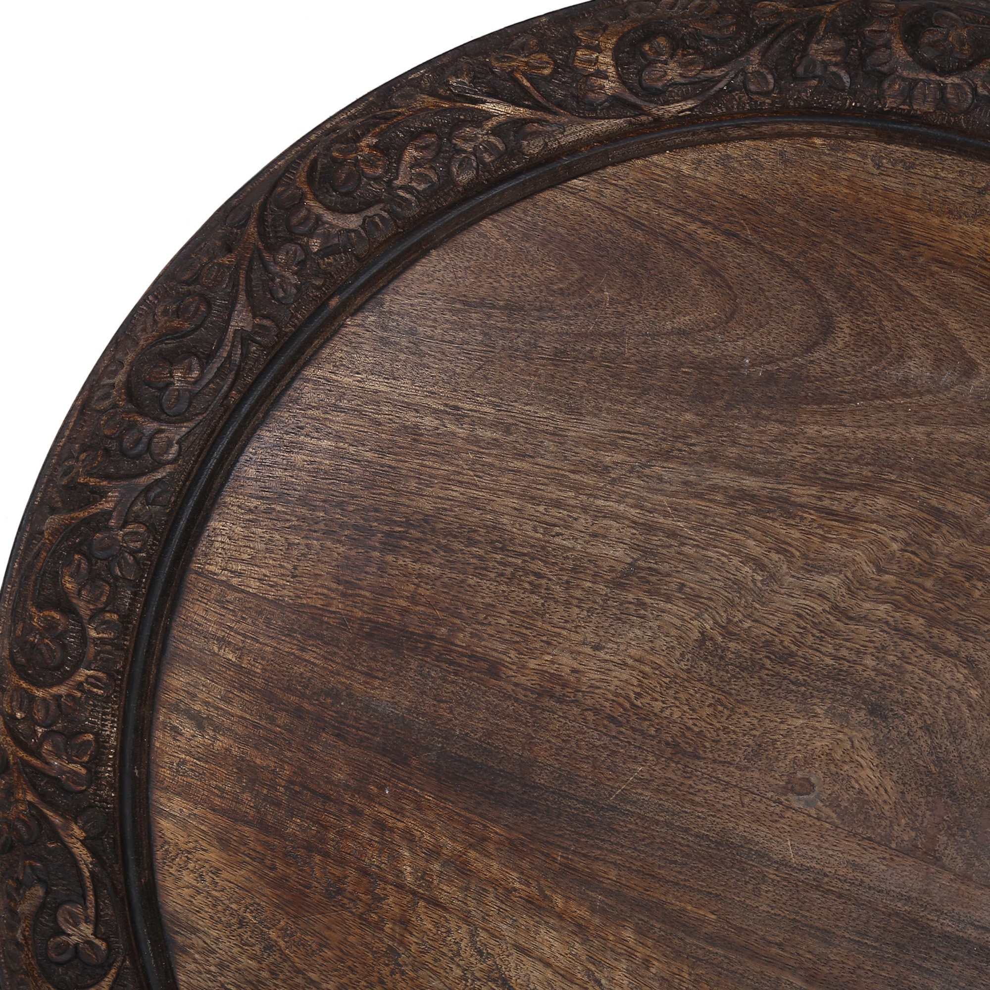 Antique Coffee Round Table Boho End Furniture Carved Room - Etsy
