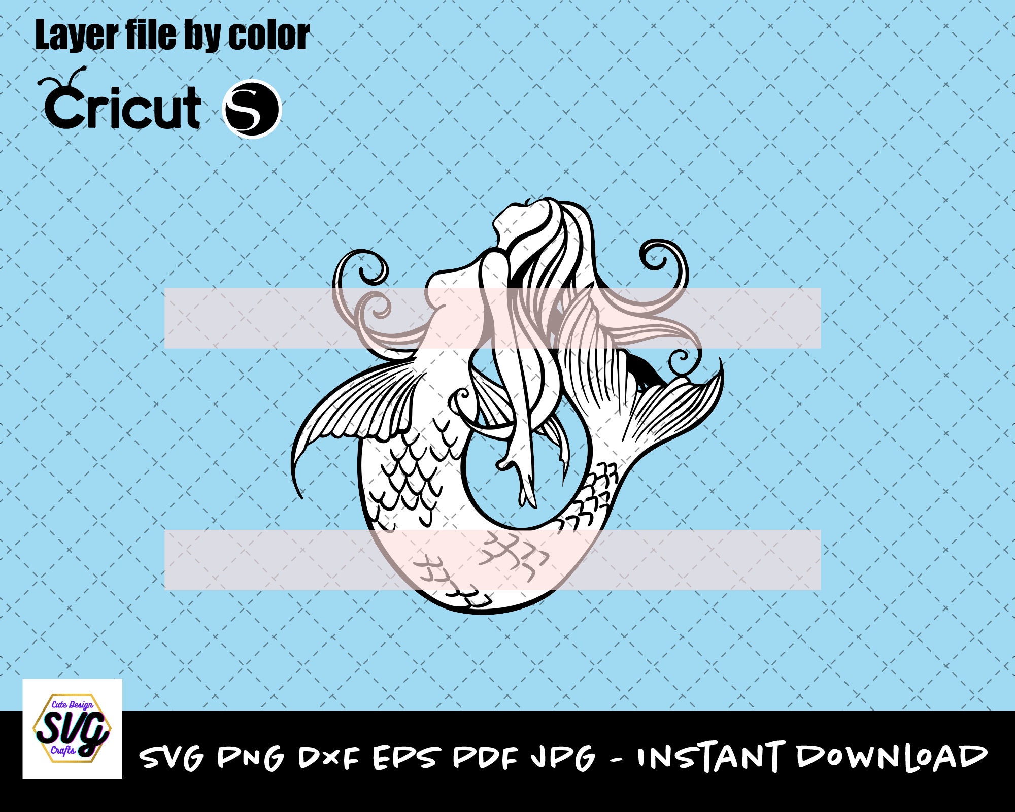 Mermaid Anime Svg Cartoon Svg Manga Svg Digital Download - Etsy