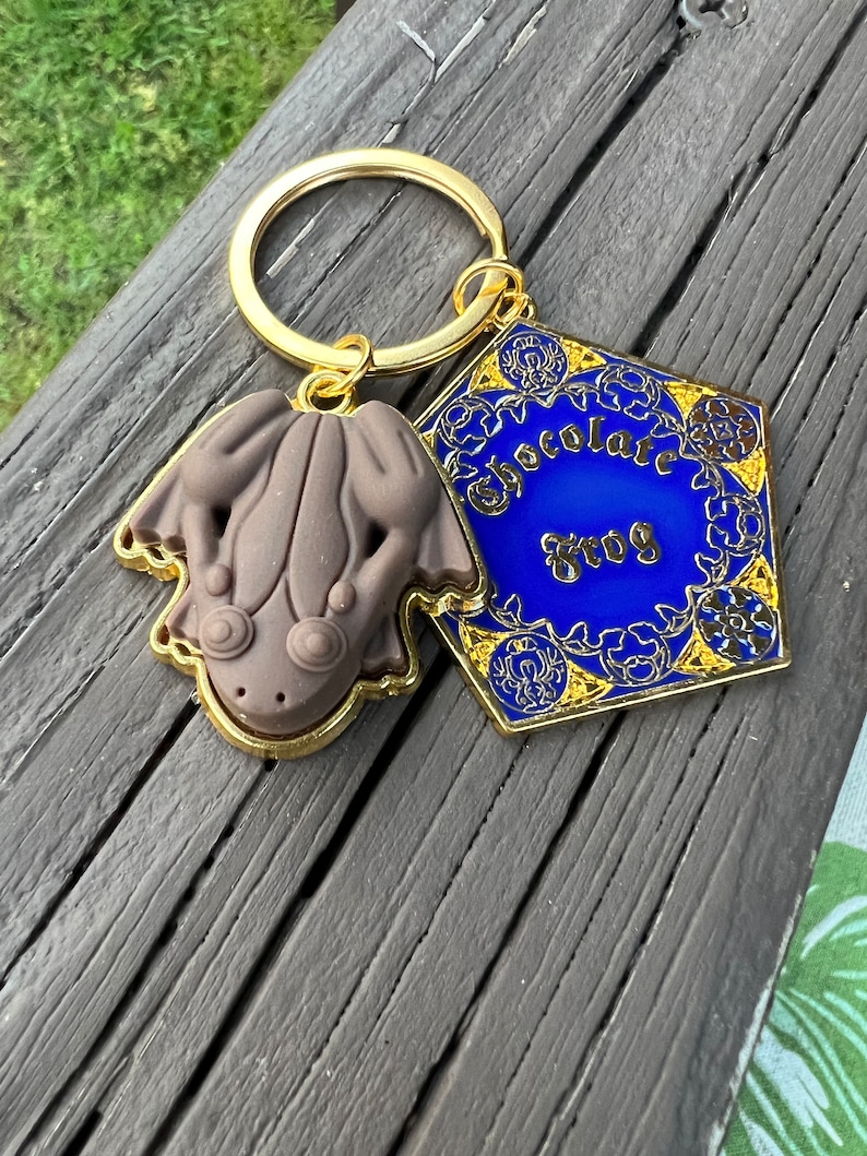 Chocolate Frog Keychain, Enamel Keychain, Wizards World Etsy