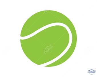 Tennisbal SVG, Tennisbal Illustraties, Instant Digital Download Svg / Png / Dxf / Eps-bestanden, voor Cricut, Silhouette Cut Files.