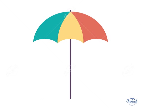 Umbrella SVG, Beach Umbrella Clip art, Instant Digital Download  Svg/Png/Dxf/Eps files, for Cricut, Silhouette Cut Files.