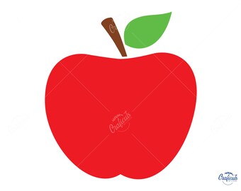 Apple SVG, Leraar SVG, School SVG, Digitale Download Svg / Png / Dxf / Eps bestanden. Cricut bestanden, Silhouette Cut Files. Apple Illustraties.