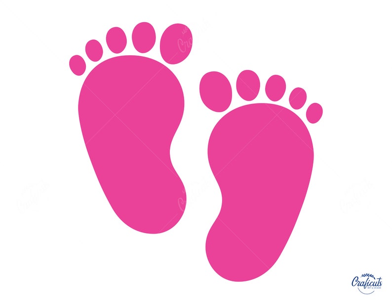 Baby Footprint Svg Foot Print Clip Art Instant Digital Download Svg