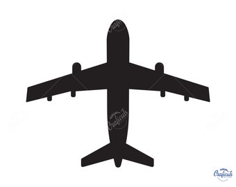 Airplane SVG, Plane Clip art, Instant Digital Download Svg/Png/Dxf/Eps files, for Cricut, Silhouette Cut Files.